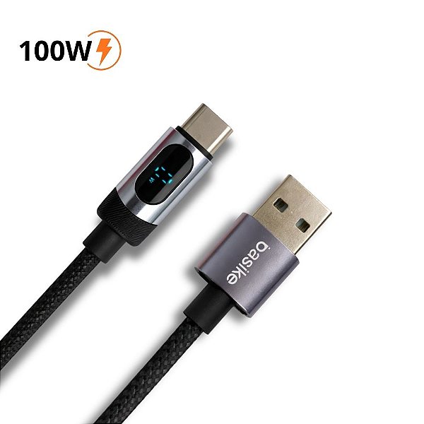 Cabo Basike - USB Para Tipo C - 100W - 1,2 Metro - BA-CBO398