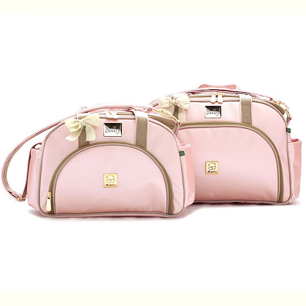 Kit Maternidade Bolsa Pequena e Média Personalizada + Trocador - Linha Prática