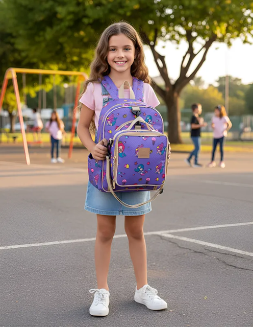 Kit Mochila Infantil - Sereia