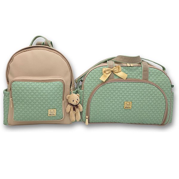 Kit Bolsas Bebe Maternidade Miellu - Linha Pópeti - G , Mochila e Trocador
