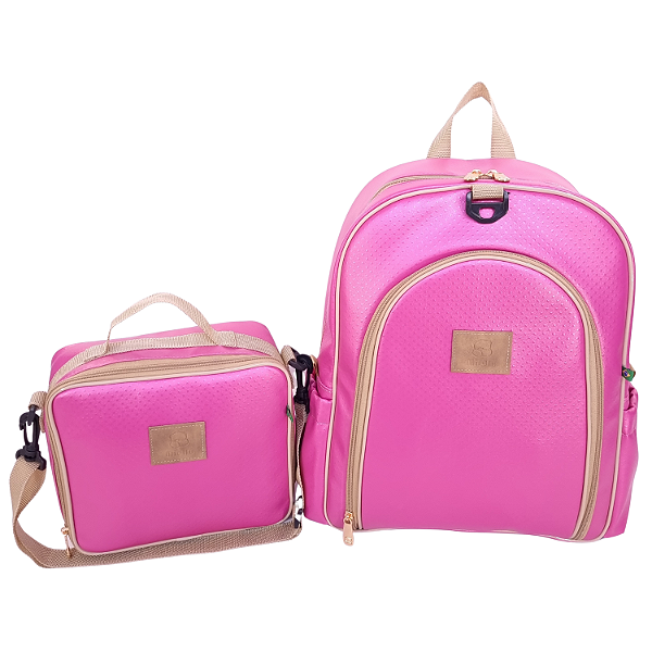 Kit Mochila Juvenil Pink