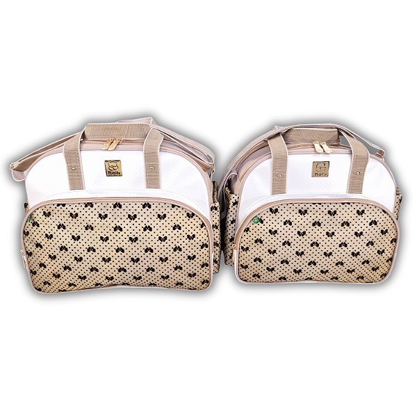 Kit Maternidade Bolsa Bebe Flocada com Trocador - Gelo