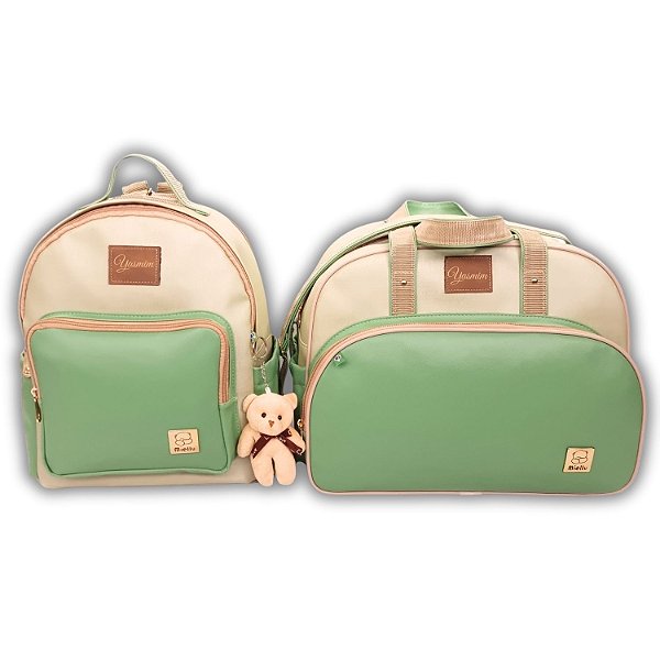 Kit Yasmim Candy Bolsa Grande + Mochila + Trocador - Menta