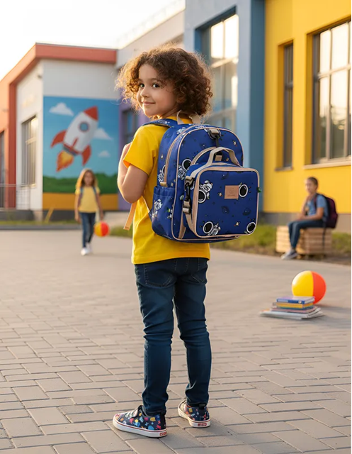 Kit Mochila Infantil - Astronauta Azul