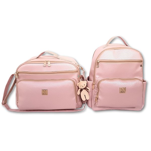 Kit Bolsa Mala Maternidade Bebe Enxoval Grande + Mochila + Trocador - Linha Austin