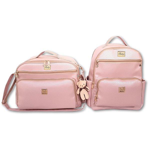 Kit Bolsa Mala Maternidade Bebe Enxoval Grande PERSONALIZADA + Mochila + Trocador - Linha Austin