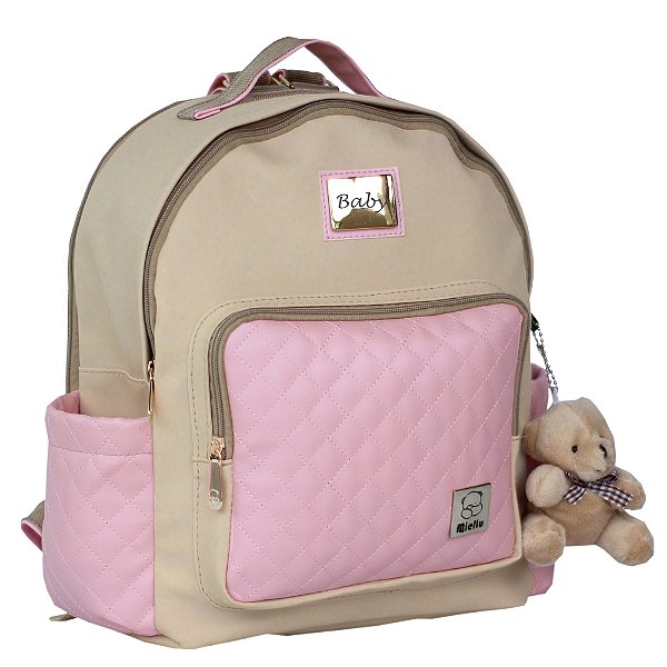DF10- Mochila Maternidade Matelasse Miellu Personalizada + Trocador