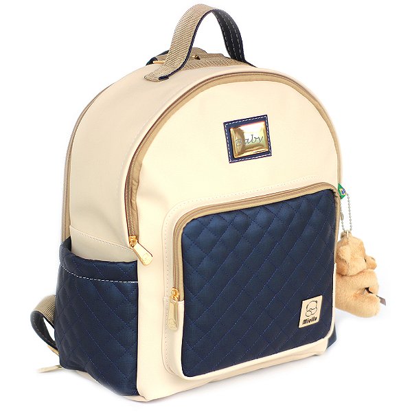 DF 56 - Mochila Maternidade Matelasse Miellu Personalizada + Trocador