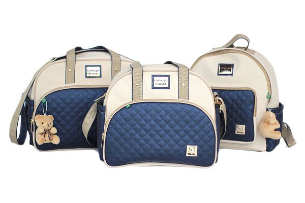 Kit Elegance Matelasse Bolsas + Mochila + Trocador