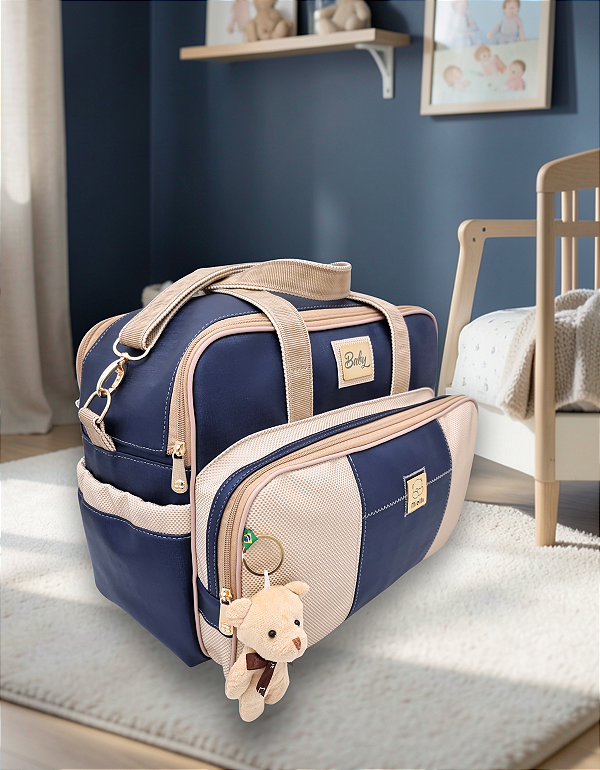 Bolsa Maternidade Grande Bebê Personalizada com Nome Miellu - Linha Deluxe