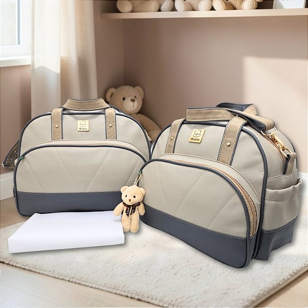Kit Bolsas Bebe Maternidade Classic Enxoval Miellu Bolsas com Trocador - 5 peças