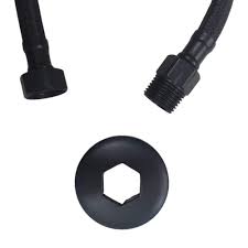 Mangueira Engate Flexível Trançado Preto / Black Inox 40 cm Metal
