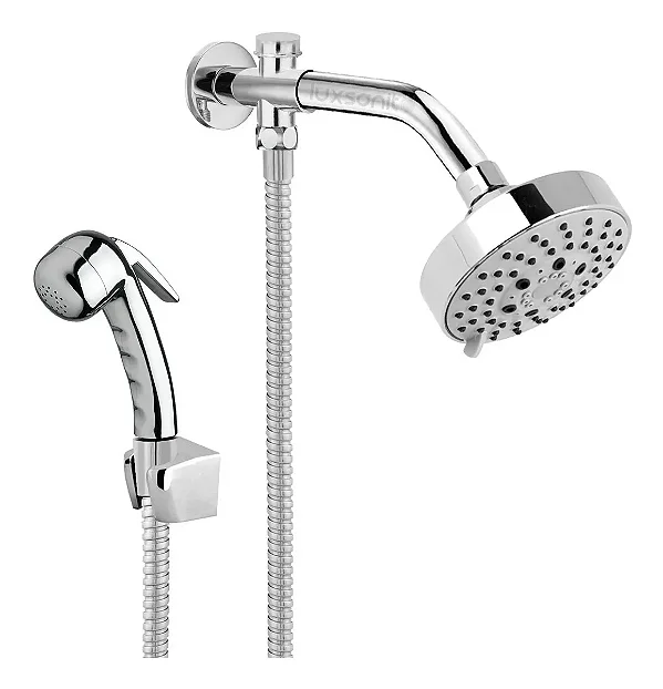 Chuveiro Luxor Cromado 5 Funções Com Ducha Manual e Desviador
