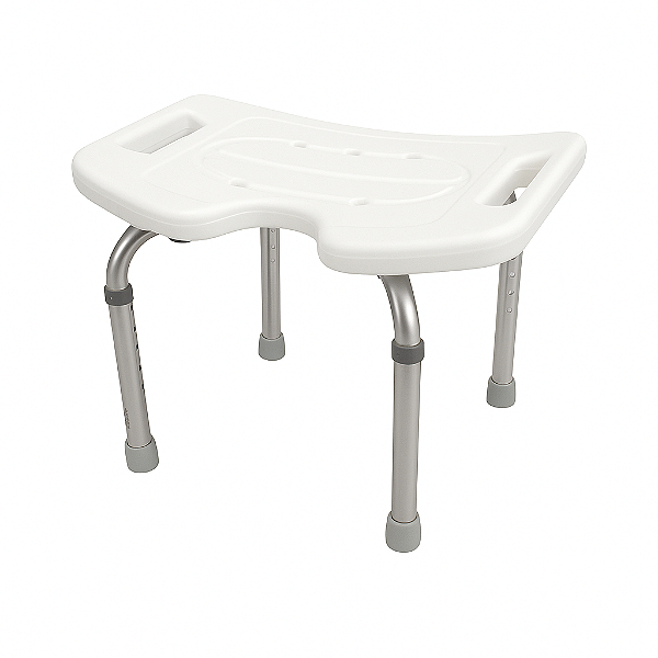 Banqueta Banquinho Banho Retangular Pés Ajustáveis e Antiderrapantes Abertura Frontal