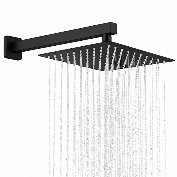Chuveiro Ducha Quadrada Black 30x30 Preto Fosco