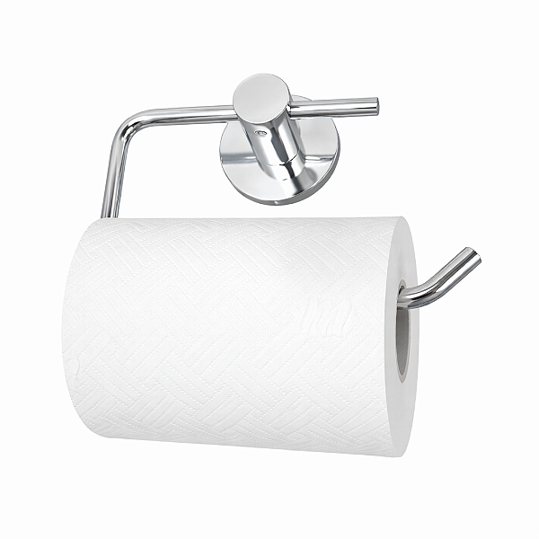 Porta Papel Higiênico Metal Parede Inox Cromado Papeleira
