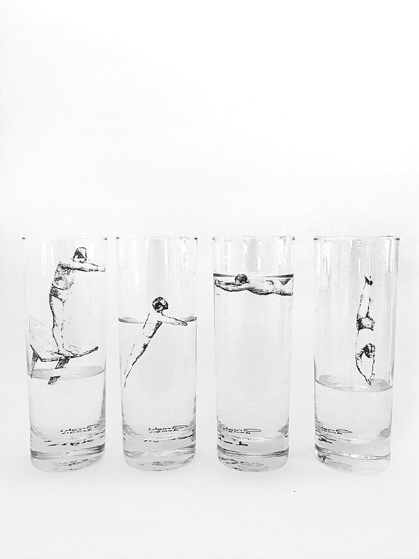 Cj. de 4 Copo Long Drink Mergulho