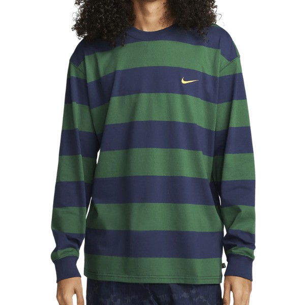 Camiseta Manga Longa Nike SB Striped Green/Blue