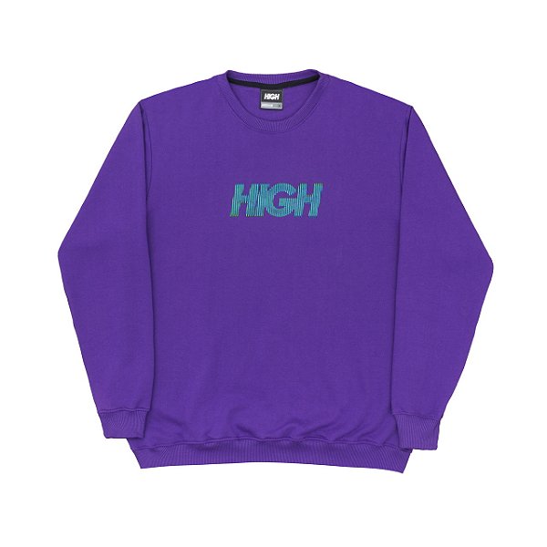 Moletom High Company Crewneck Olograph Logo Purple