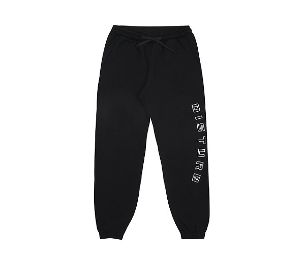 Calça Disturb Outline Arch Fleece Pants in Black