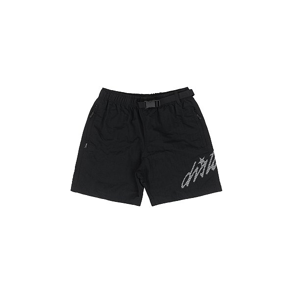 Shorts Disturb Cursive Nylon Shorts in Black