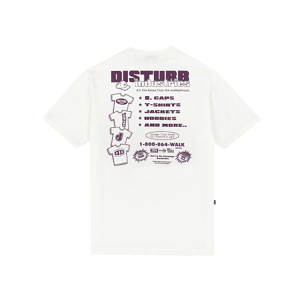 Camiseta Disturb Flymarket T Shirt in Off-White