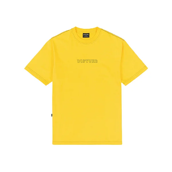 Camiseta Disturb Outline Logo T Shirt in Yellow