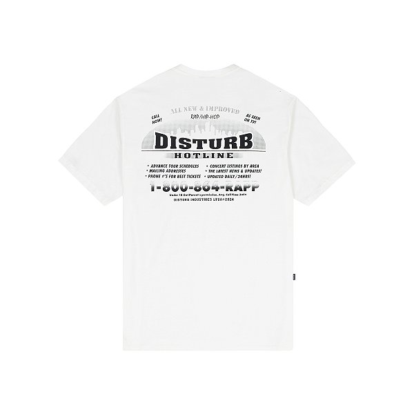 Camiseta Disturb Hotline T shirt in Off White