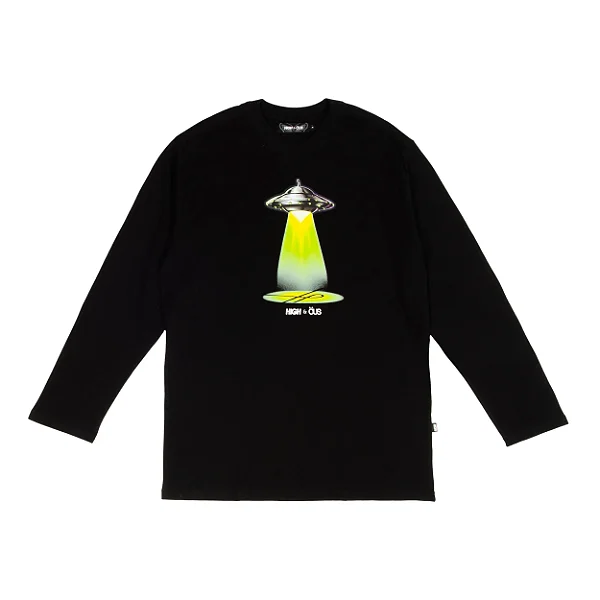 Camiseta Manga Longa Ufo High & ÖUS Longsleeve Black