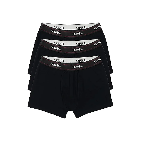 Pack Cueca Boxer "Barra Logo" Preta