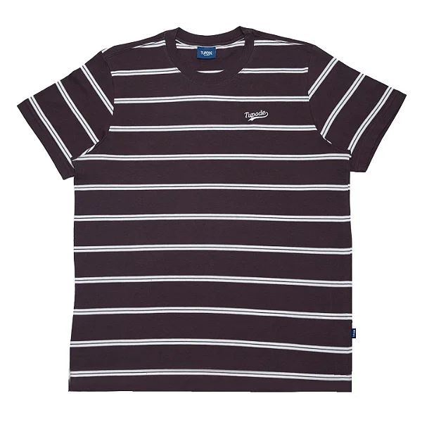 Camiseta Tupode Listrada Bsbl Marrom