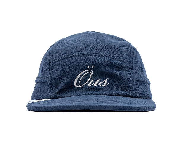 Boné Ous 5 Panel Phibo Script Logo Azul Marinho