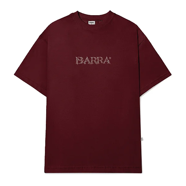 Camiseta Barra Logo Raizes Bordo