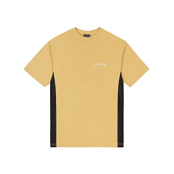 Camiseta Disturb Panels T Shirt in Beige