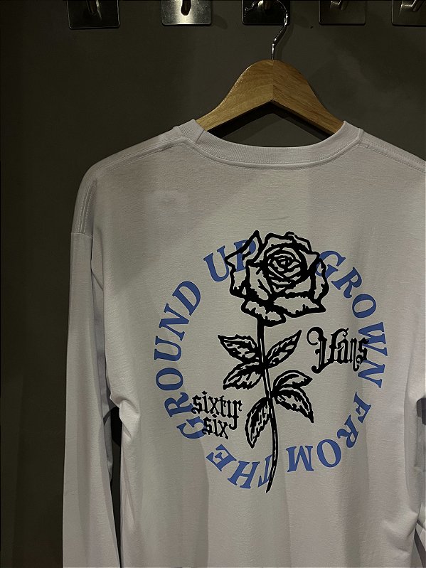 Camiseta Manga Longa Vans Grown From The Ground LS White