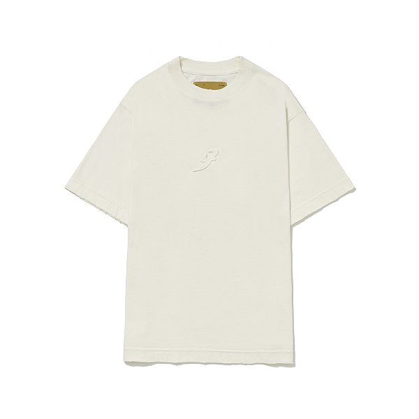 Camiseta Barra "B Garça" Alto Relevo Puída Off White