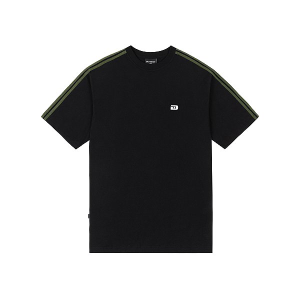 Camiseta DIsturb D Stripes T Shirt in Black