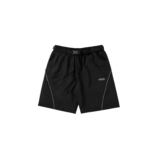 Short Disturb Reflective Nylon Shorts In Black