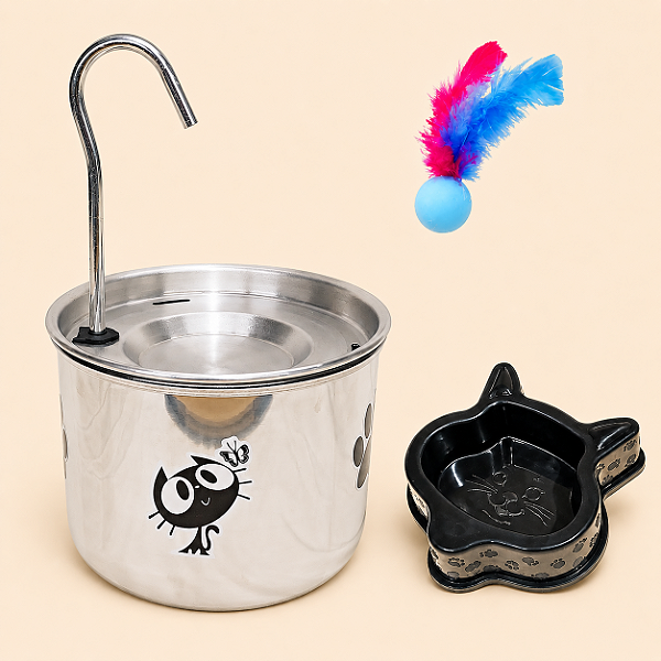 Bebedouro para Gatos em Alumínio 2 Litros | DM Pets