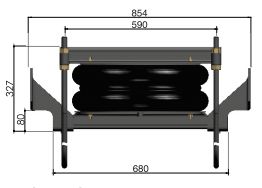 SUSPENSOR PARA TRUCK TERCEIRO EIXO MOLA 7.14
