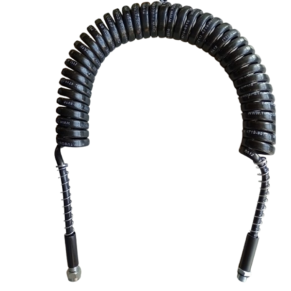 Mangueira Espiral Sc Cavalo/carreta 6,5m M M16 X F M18 Preto
