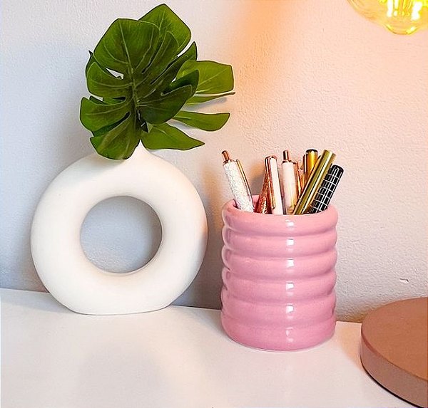 Porta Canetas Porcelana Várias cores