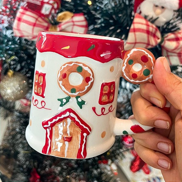 Caneca Natalina Gingerbread House