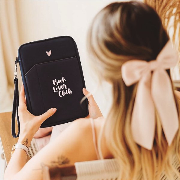 Capa Kindle Book Lover Pink and Blue