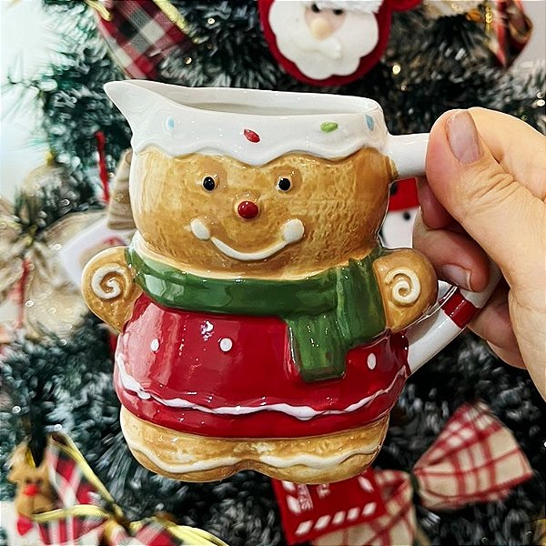 Caneca/ Leiteira Natal Gingerbread