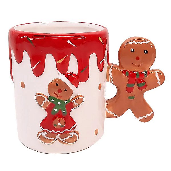 Caneca Natal Gingerbread 3D