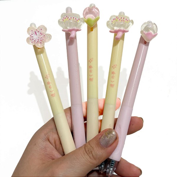 Caneta Apagável Flor (Tinta preta)