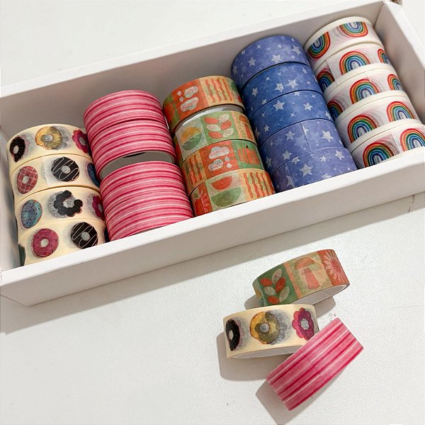 Washi Tape Padrão Cogumelo - Estampas