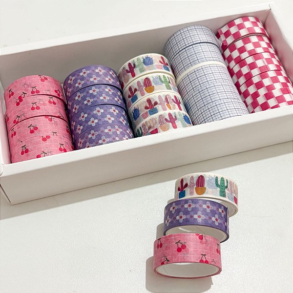 Washi Tape Padrão Cereja - Estampas