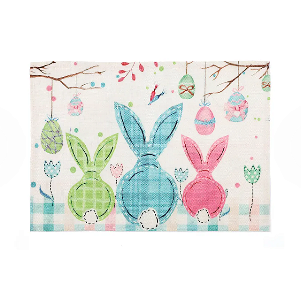 Lugar Americano Coelho Tecido